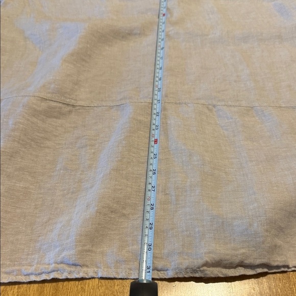 Tahari 100% Linen Shirt in Oatmeal - Picture 6 of 10